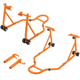 Cavalletto Moto Universale Garvee 385 kg Regolabile Acciaio Robusto Nero - Perfetto per Festa del Papà Officina e Casa - Orange