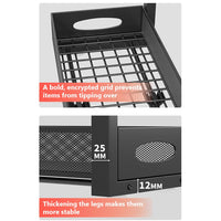 GARVEE Organizer per lavello a 2 livelli con anta scorrevole, bagno/cucina, bianco, organizer per armadietto ordinato