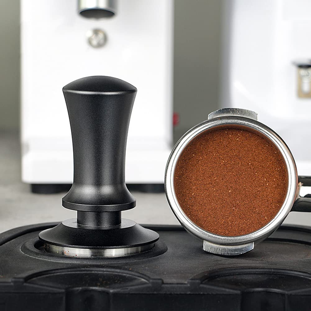 Garvee Coffee Tamper 58mm Stainless Steel Pressa Caffè with Aluminum Alloy Handle for Home and Bar, Ergonomic Design, Durable Silver