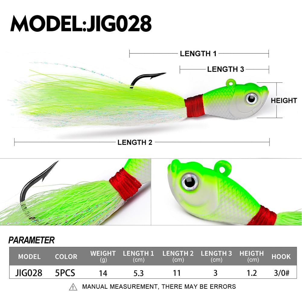 Set di 5 esche Garvee con coda a gobba per la pesca in acqua salata, 15 g, surf e pesca in acqua salata, uso versatile