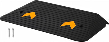 Rampa di soglia in gomma Garvee da 3,5", capacità di carico di 33.000 libbre, antiscivolo, portatile, robusta per sedie a rotelle e scooter, uso versatile, 35,5" L x 21" W x 3,5" H, nera