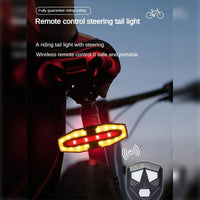 Luce Posteriore Bici Garvee con Indicatori Direzione, Freni e Allarme Antifurto Ricaricabile - Ideale per Festa del Papà, Nero, Ciclismo Urbano con Telecomando