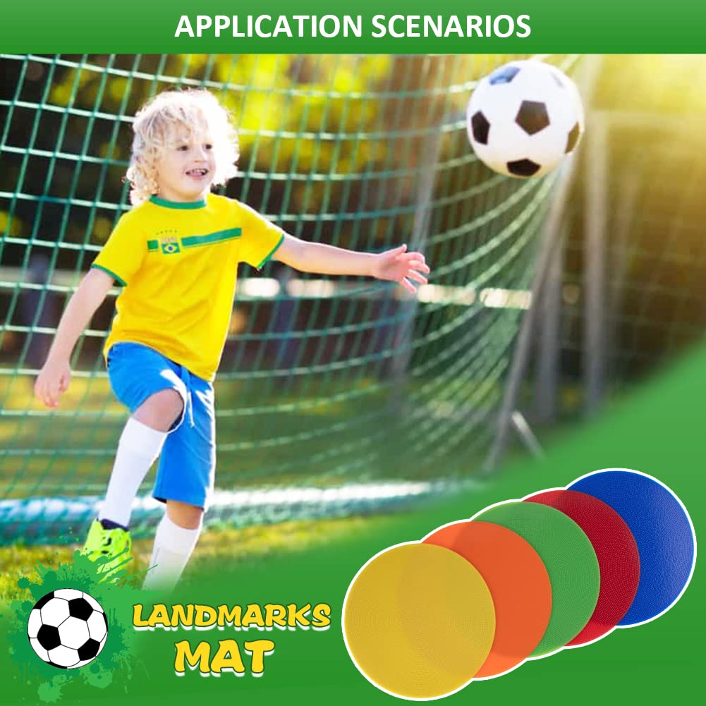Segnapunti Garvee Spot per bambini, 10 pezzi, 9 pollici, PVC, antiscivolo, piatti, colorati, per sport, allenamento, scuola