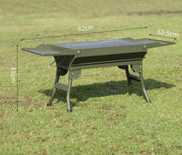 Garvee BBQ Grill Griglia portatile pieghevole Griglia a carbone per esterni Griglia da campeggio Ampia superficie di cottura per 3-6 persone Picnic Giardino