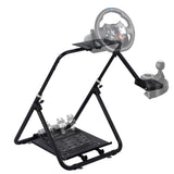 Garvee Supporto Volante da Corsa Universale X-Type Pieghevole Regolabile in Altezza e Angolo in Acciaio Carbonio Nero - Tubo Rotondo Pieghevole X-Type
