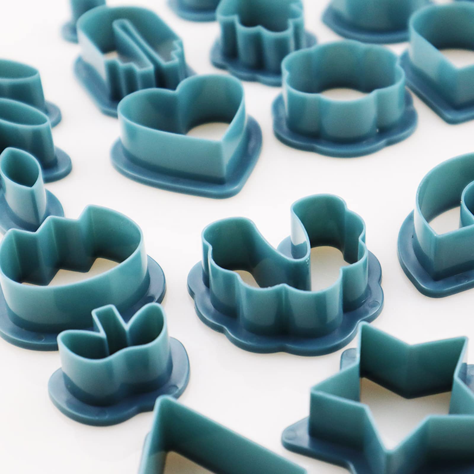 Frese per argilla in polimero Garvee, 24 pezzi, mini utensili per scultura, plastica, blu, per modellare l'argilla, orecchini fai da te