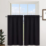 Tende oscuranti GARVEE per bagni, 2 pannelli, oscuranti, poliestere, piccole finestre, 26x30 pollici, cucina, camper - Nero
