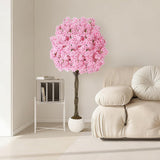 Garvee Albero di Ciliegio in Seta 152 cm - Fiori Realistici, Tronco Testurizzato - Materiale Resistente UV - Decorazione Interni/Esterni Elegante, Bianco Rosa