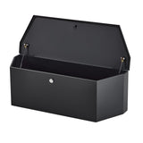 Garvee Cassetta Porta Attrezzi Acciaio 91,4x30,5x30,5 cm Resistente con Serratura - Ideale per Rimorchio, Camion e RV | Design Compatto Nero