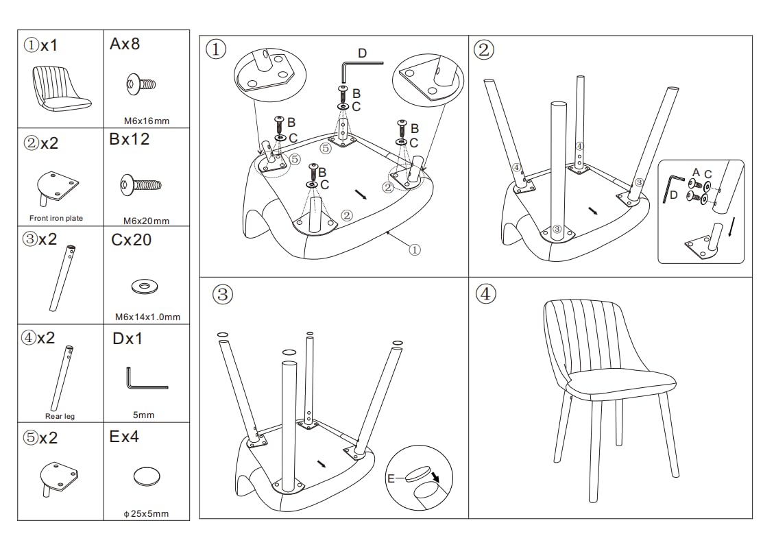 Set di 2 sedie da pranzo Garvee, rivestimento in tessuto, schienale ergonomico, elevato comfort, legno di quercia, bianco sporco, sala da pranzo moderna