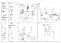 Set di 2 sedie da pranzo Garvee, rivestimento in tessuto, schienale ergonomico, elevato comfort, legno di quercia, bianco sporco, sala da pranzo moderna
