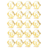 Garvee Segnaposto Tavolo Matrimonio in Acrilico Trasparente Numeri Esagonali 1-20 Elegante Resistente per Eventi e Feste - Come mostrato