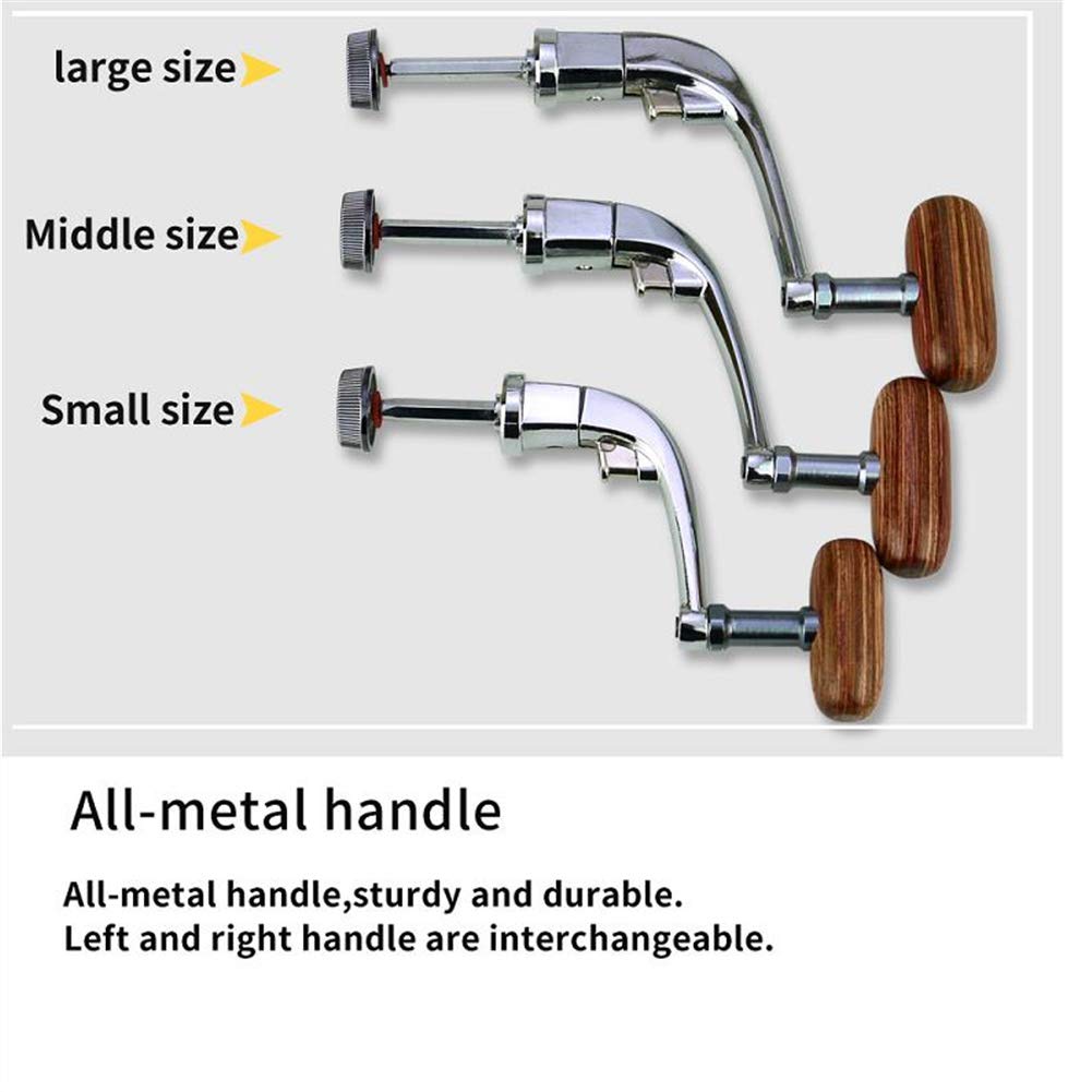 Mulinello da pesca universale Garvee con impugnatura in metallo, mulinello da pesca pieghevole per la pesca su roccia, leggero e durevole, robusto