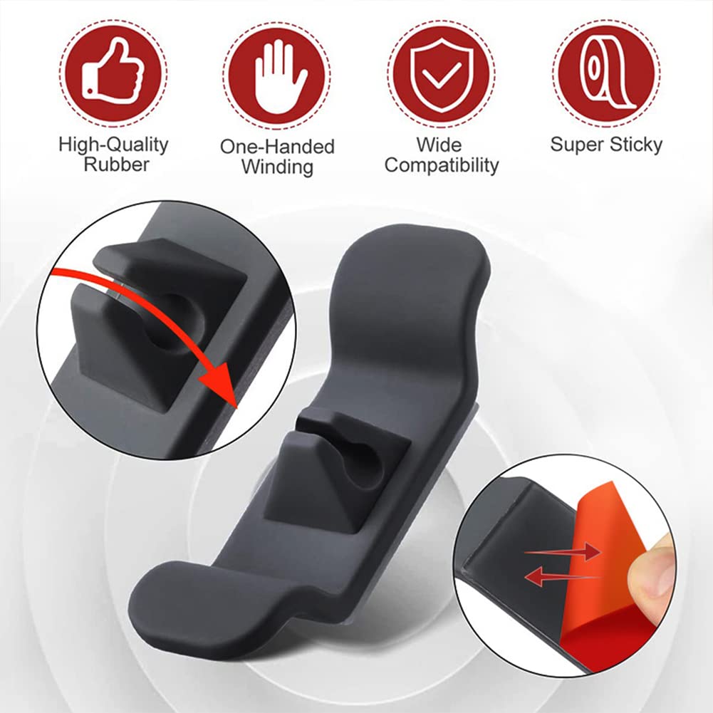 Garvee Set da 6 pezzi Avvolgicavi per elettrodomestici da cucina, Silicone, Autoadesivo, Universale, Salvaspazio, Organizzatore di cavi, Cucina