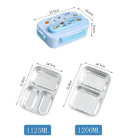 Garvee Bento Lunch Box da 1125 ml per bambini, senza BPA, a prova di perdite, 5 scomparti, giallo