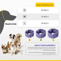 Paraorecchie morbidi per cani Garvee con riduzione del rumore e fascia calmante per animali domestici, grigio scuro