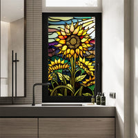 Pellicola per finestre Garvee con motivo a girasole, statica, protezione UV, 60x100 cm, autoadesiva, per casa e ufficio