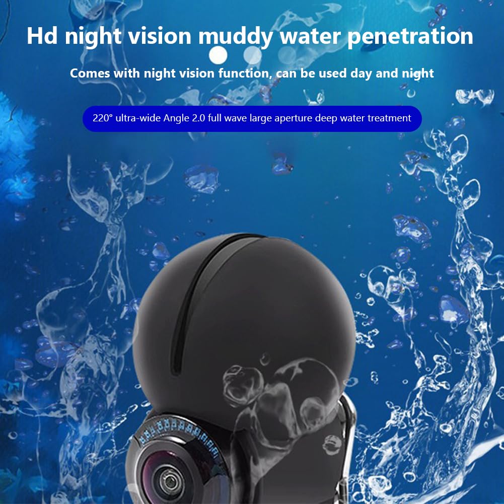 Garvee Fish Finder Telecamera subacquea Display da 4,3" Angolo di visione 220° Batteria da 10000 mAh Accessorio per la pesca Portata 30 m