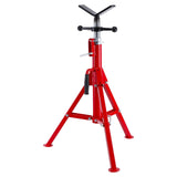 Supporto per tubi Garvee V-Head, altezza regolabile 71–132 cm, capacità di carico 1134 kg, telaio in acciaio al carbonio portatile e pieghevole, per uso industriale, nero - Standard di sistema_1