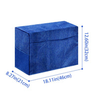 Garvee Copertura per macchina da cucire con tasche portaoggetti, pieghevole, antipolvere, tessuto Oxford, blu, per stanza da cucito