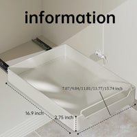 Organizzatore per armadio estensibile Garvee con nano-foglio, silenzioso, resistente, adesivo in nylon per cucina e bagno, misura grande 13,77"