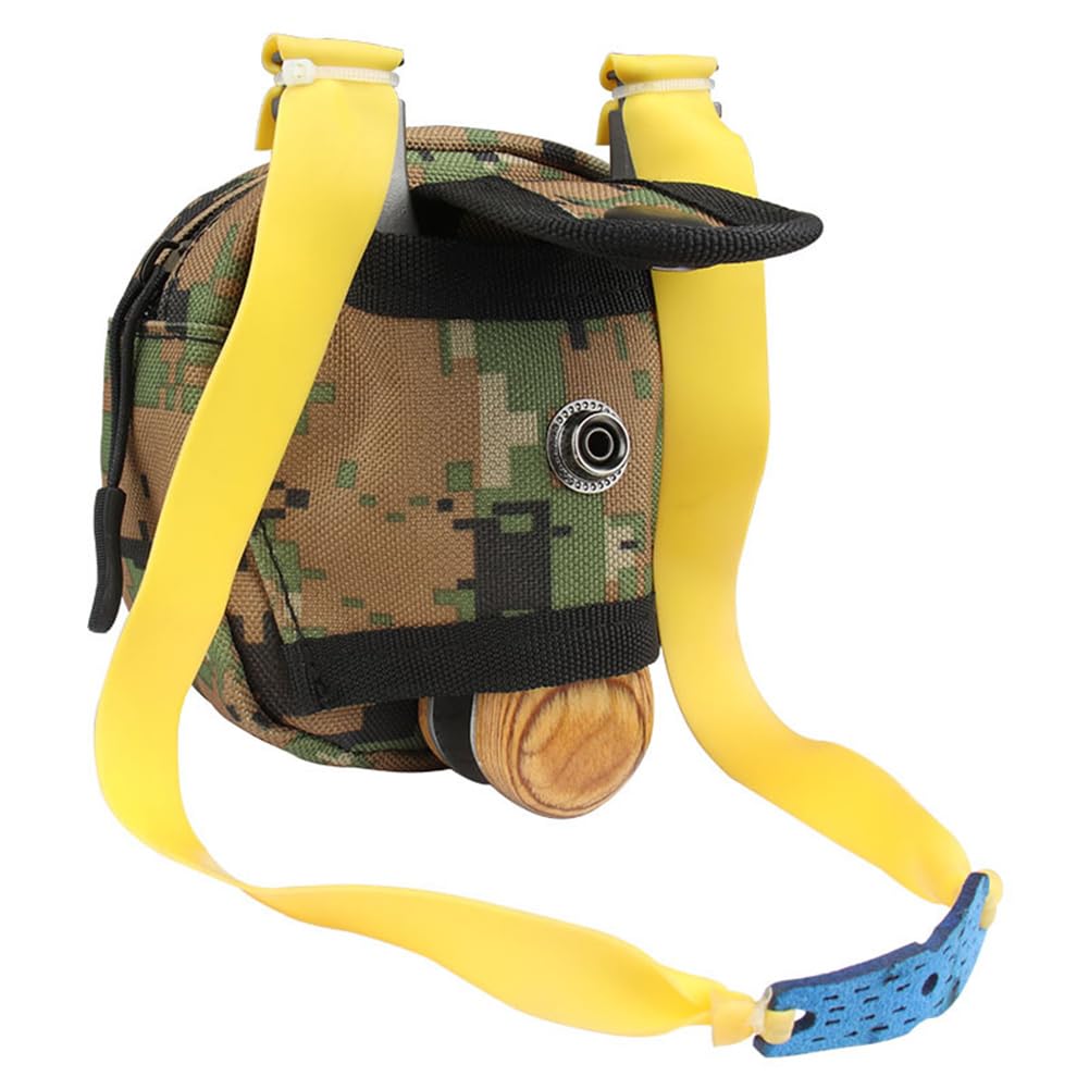 Garvee Slingshot Pouch Borsa portatile in nylon con fibbia e cerniera 2 in 1 per campeggio e mimetizzazione nella giungla