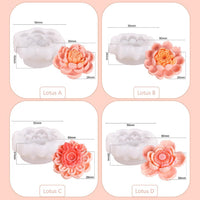 Stampo in silicone Garvee 3D Lotus per cupcake, cioccolato, flessibile, sicuro per alimenti, per candele, sapone, resina, cottura al forno, artigianato ZW-319