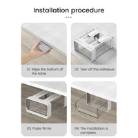 Organizzatore estensibile sottopensile Garvee con cassetti in plastica, cassetti scorrevoli, accessori per cucina e ufficio 31x20x8,6 cm