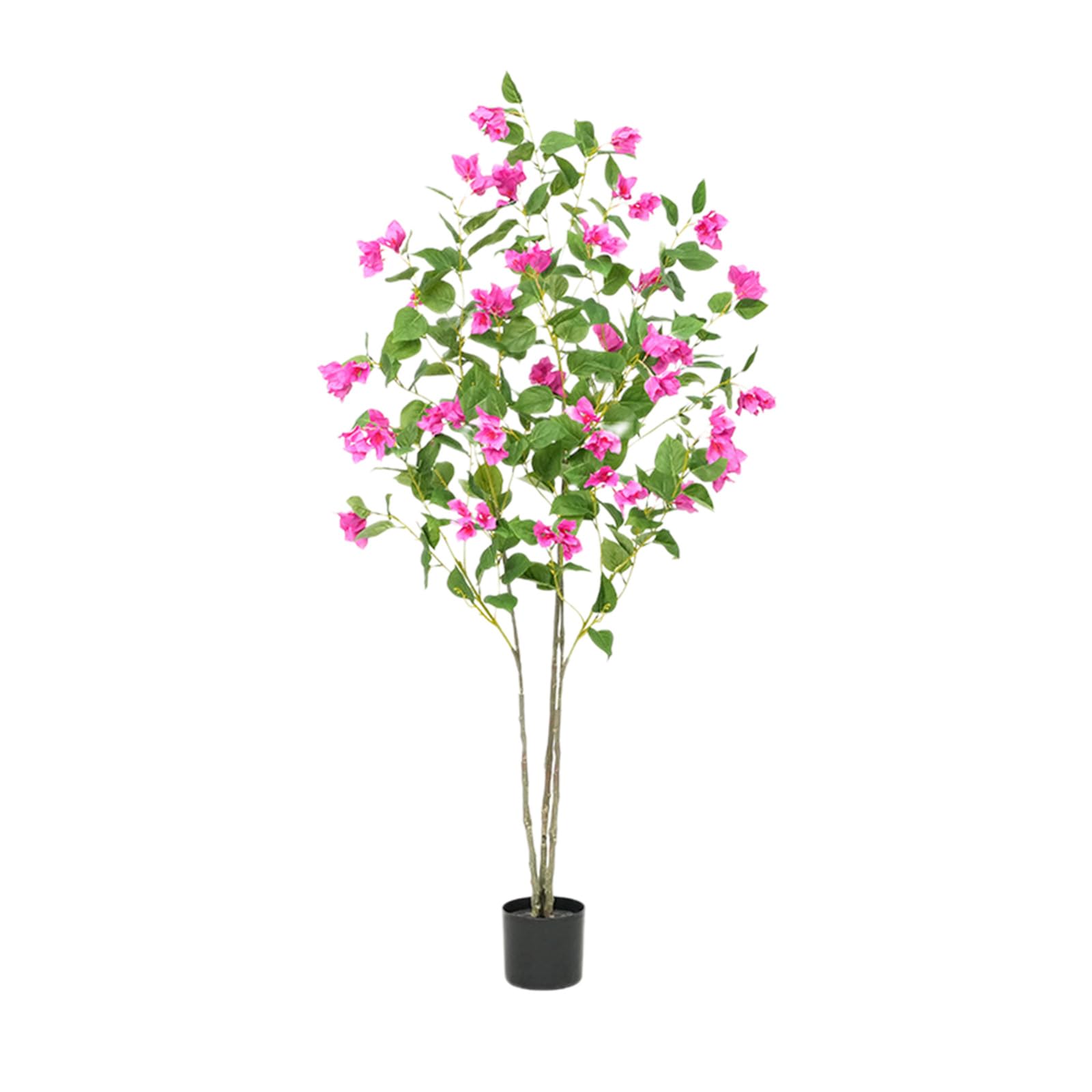 Albero di bouganville artificiale Garvee da 5 piedi con foglie di seta, tronco in legno naturale per ufficio e arredamento per la casa, verde