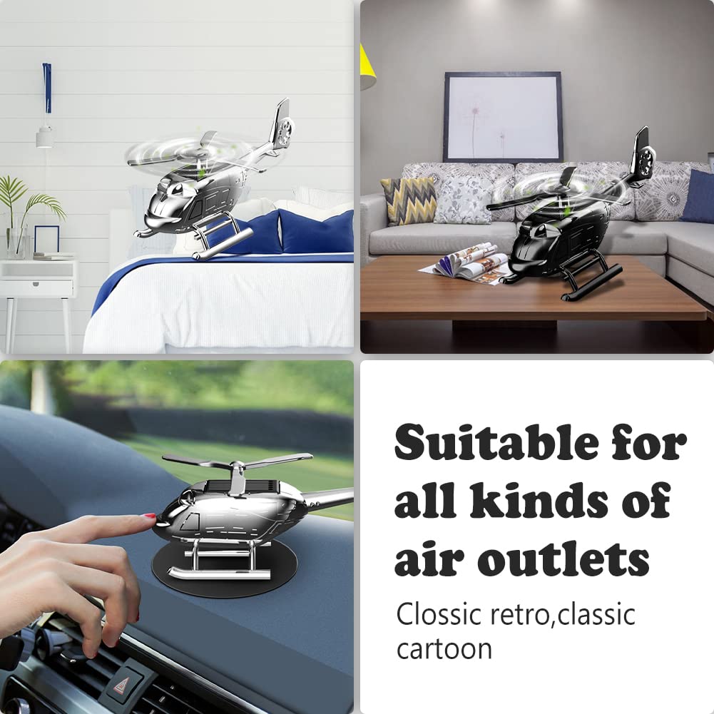 Deodorante per auto Garvee, aeroplano, alimentato ad energia solare, rotante, in plastica, creativo, decorazione, ufficio, casa, regalo