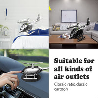 Deodorante per auto Garvee, aeroplano, alimentato ad energia solare, rotante, in plastica, creativo, decorazione, ufficio, casa, regalo