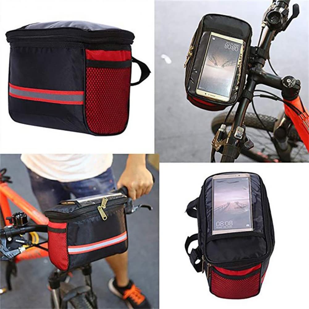Cestino pieghevole per bicicletta Garvee, grande capacità, strisce riflettenti, staccabile, materiale robusto, versatile, per pendolari, campeggio all'aperto, shopping, blu