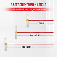 Frattazzo Calcestruzzo Garvee 48x8" Finitura Magnesio, Manici Alluminio 3x6 Piedi - Ideale per Festa del Papà, Edilizia e Fai da Te