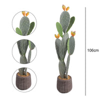 Cactus artificiale Garvee da 42" in materiale EVA, facile da pulire, durevole, vaso in PP stabile per uso interno ed esterno, realistico, nero
