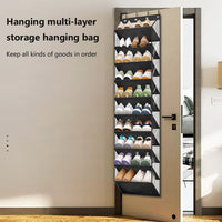 Garvee Organizer Scarpe 10 Livelli con 4 Ganci in Metallo per Porte Standard, 20 Paia, PVC Trasparente, Armadi e Garage, 16,5"x9,8"x71"
