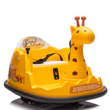 Auto elettrica per bambini Garvee Kids con rotazione a 360°, design a forma di giraffa, gialla con LED, per bambini dai 3 anni in su - Giallo
