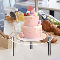 Alzata per Torte Garvee Trasparente 20,3 cm con Gambe Metalliche - Resistente al Calore e Riutilizzabile Torte e Antipasti 115x20x30 cm