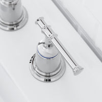 Rubinetto per bagno Garvee da 8 pollici, rubinetto per lavabo cromato, 3 fori, diffuso in ottone, 2 maniglie, design classico per bagno