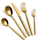 Set di posate Garvee da 30 pezzi per 6 persone, acciaio inossidabile, finitura a specchio, ergonomico, antiruggine, per casa e ristorante