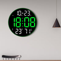 Garvee Orologio Digitale Da Parete Grande Schermo Con Telecomando Per Soggiorno Silenzioso Luminosità Regolabile