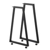 Gambe per Tavolo Garvee in Metallo 71x41 cm Nero - Design Industriale Rustico, Piedini Regolabili, Acciaio Robusto per Tavoli da Pranzo e Giardino