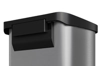 Pattumiera Garvee in acciaio inox da 13 galloni con coperchio, chiusura ammortizzata, maniglia ergonomica, argento, per isola cucina, grande, antiruggine