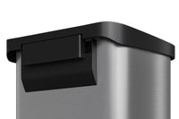 Pattumiera Garvee in acciaio inox da 21 galloni/80 litri con coperchio per cucina e ufficio, argento, antiruggine, chiusura ammortizzata, compatta