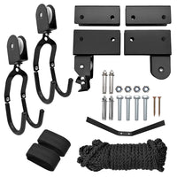 Sistema di carrucole da soffitto Garvee per kayak e canoa, capacità 120 libbre, per esterni, materiale durevole, cinghia di stoccaggio