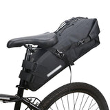 Borsa da sella per bicicletta Garvee da 16 litri, materiale robusto e impermeabile, per bici da strada e mountain bike, nera