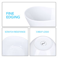 Ciotola per cereali in ceramica Garvee da 6 pollici, set di ciotole in porcellana bianche per cereali, insalata, dessert, zuppa, adatta al microonde e lavabile in lavastoviglie.