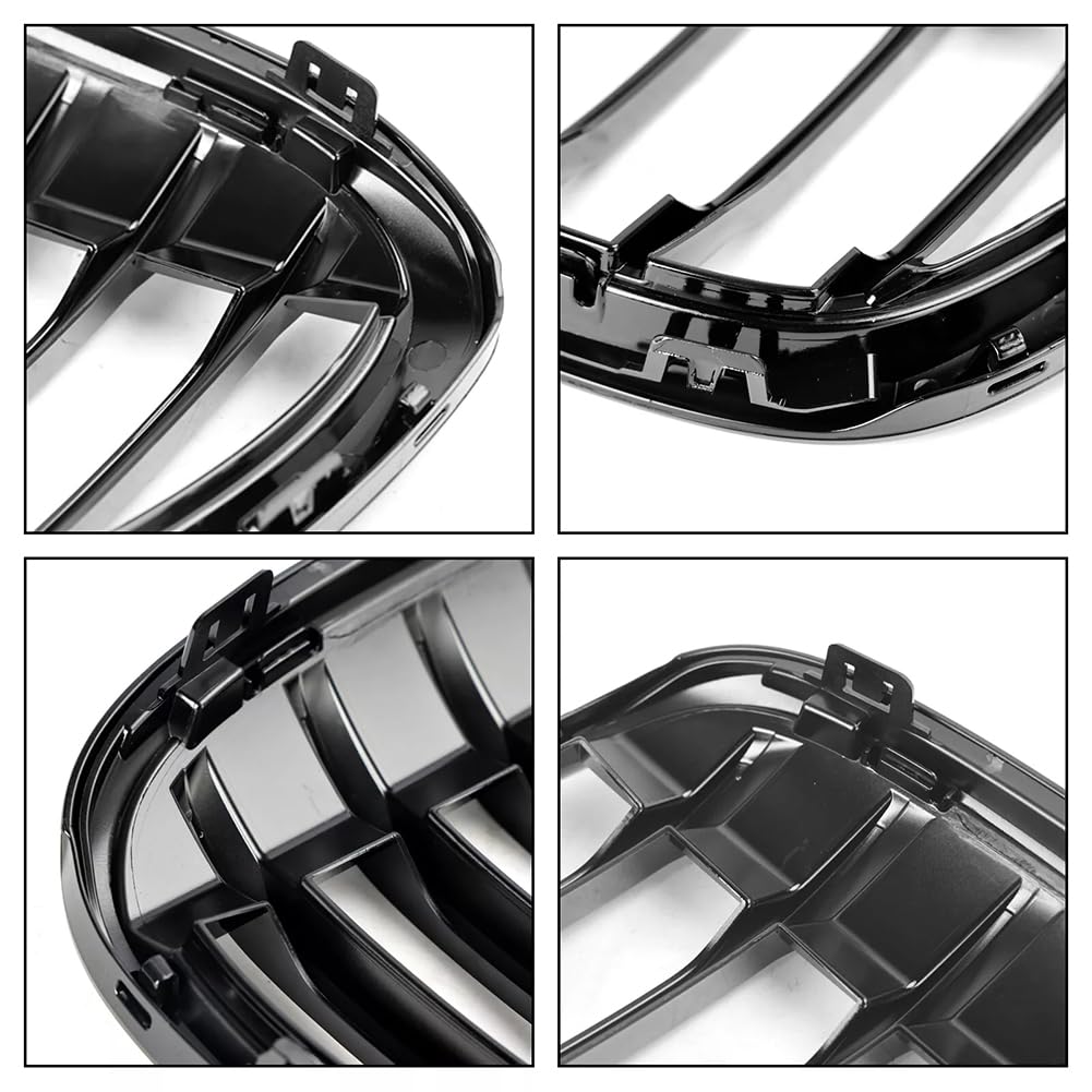 Griglia anteriore Garvee per X1 F48 F49 2016-2018, lamella singola, plastica ABS, nera, stile auto