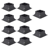 Garvee Base per Palo 4x4 Supporto Pesante in Acciaio Verniciato a Polvere per Deck e Ringhiere 15,2x15,2x6,4 cm Nero Uso Esterno