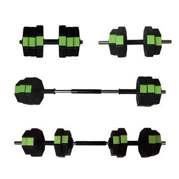 Garvee Set di manubri regolabili da 30 libbre/44 libbre 2 in 1 Kettlebell e bilanciere per tutto in una casa, nero