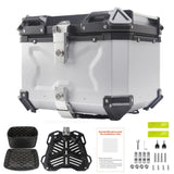 Garvee Valigia Moto 45L Borsa Posteriore Impermeabile Alluminio Touring Nero - Nero